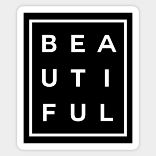 Beautiful Boxed (White) Sticker